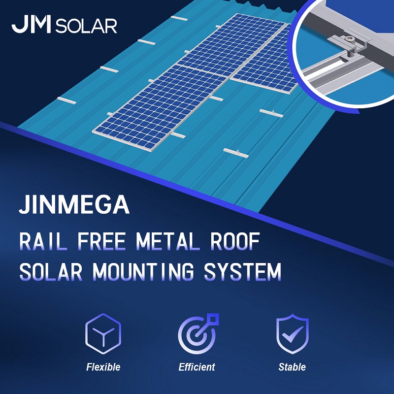 Destaque do produto | Descubra os sistemas de montagem solar em telhado de metal sem trilhos da JinMega