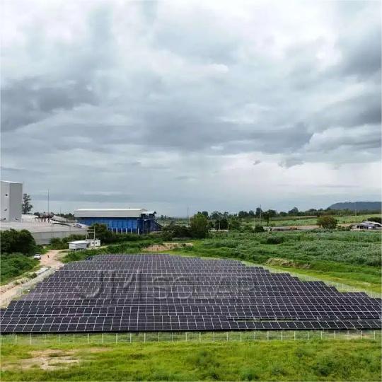 Destaque do Projeto | Solução de Montagem em Aço de 998,68 kW — Montagem em Poste de Concreto na Tailândia